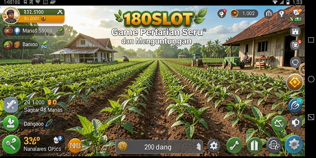 Gameplay 180SLOT yang menarik dengan aktivitas pertanian.
