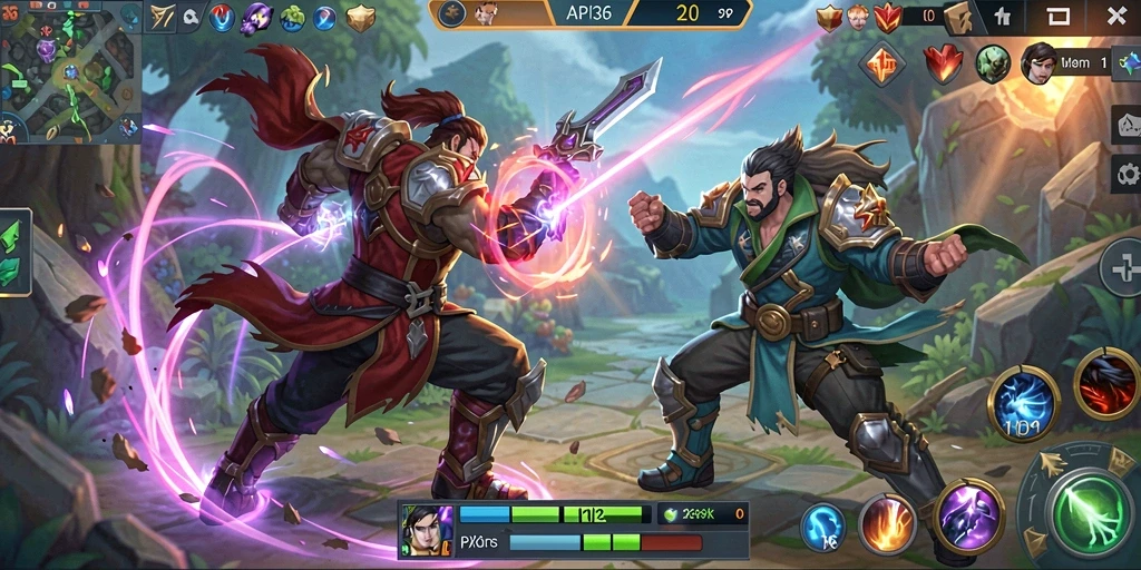Tampilan gameplay seru dengan karakter unik dalam API36.