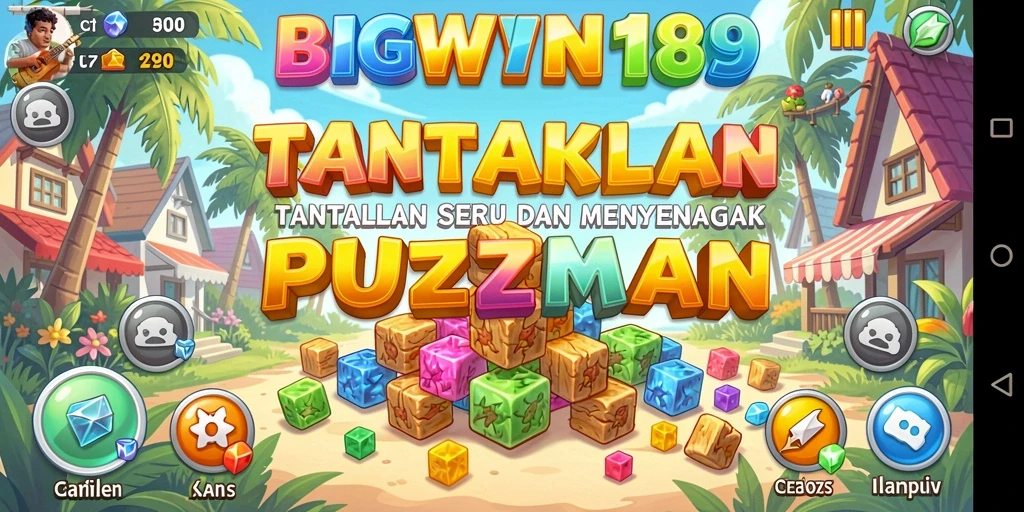 Screenshot menampilkan gameplay dan tantangan Puzzle dalam BIGWIN189.