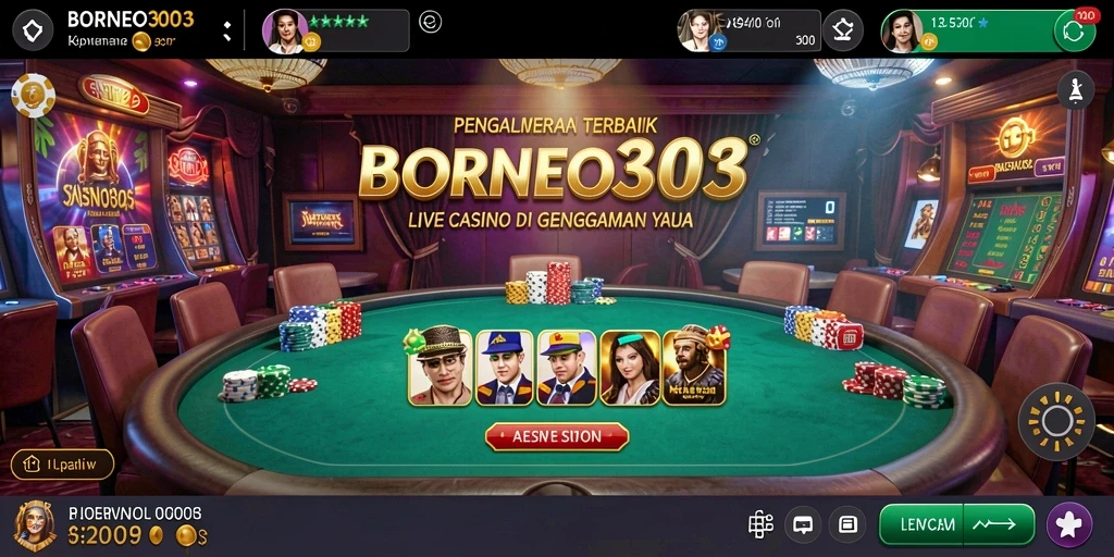 Gameplay Live Casino BORNEO303 yang seru dan interaktif.