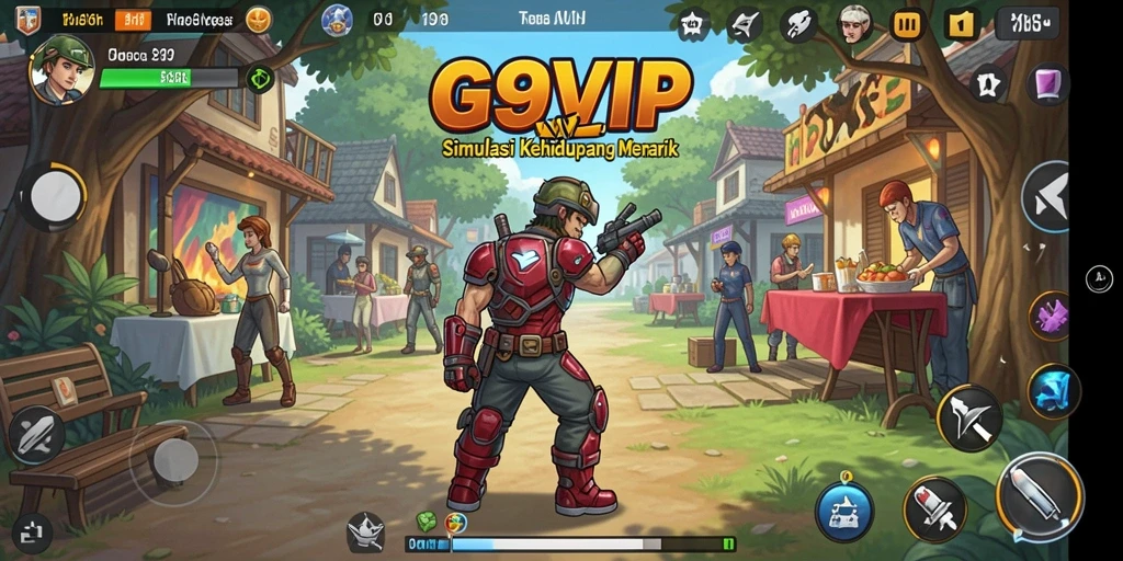 Gameplay G9VIP menampilkan simulasi interaksi sosial dan keputusan kehidupan.