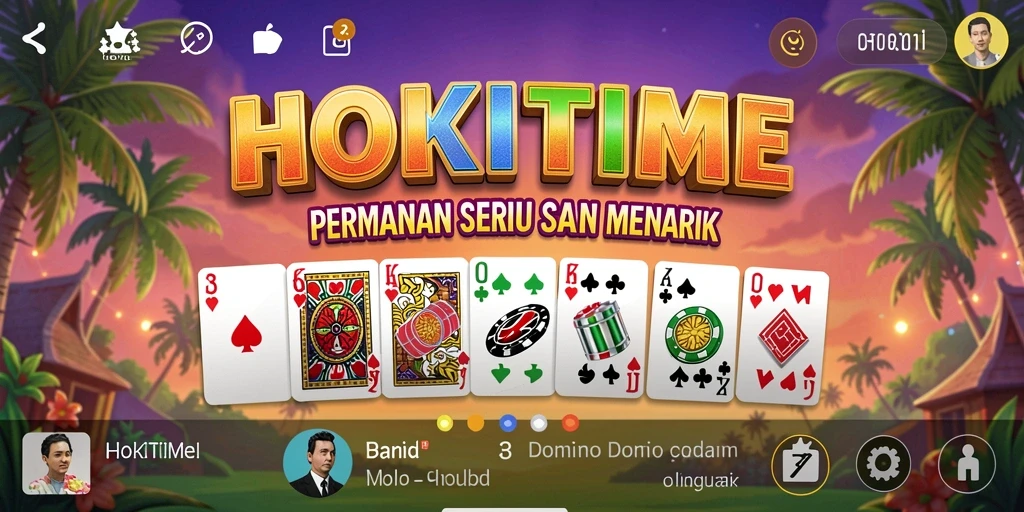 Tampilan gameplay exciting dari HOKITIME dengan berbagai mode domino.