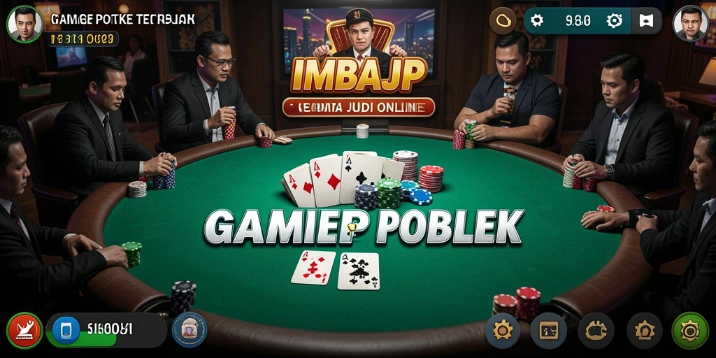 Tangkapan layar gameplay IMBAJP yang menunjukkan keseruan bermain poker.