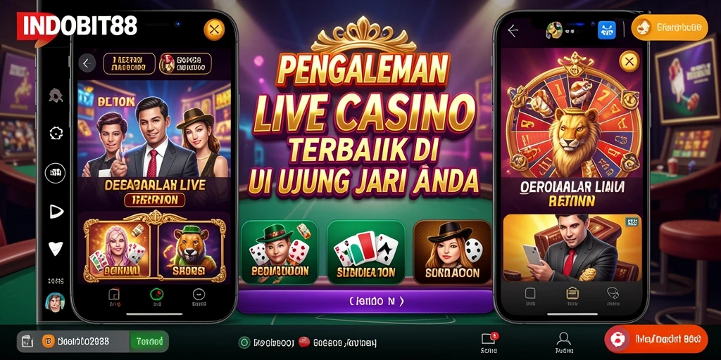 Screenshot gameplay Live Casino INDOBIT88 yang menarik.