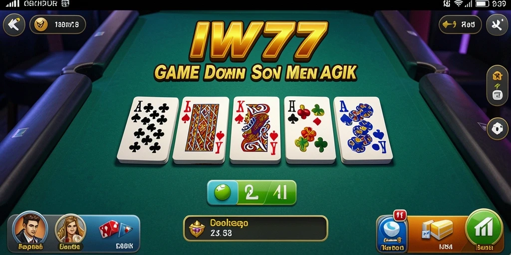 Tampilan screenshot IW777 menampilkan gameplay seru dari permainan Domino.