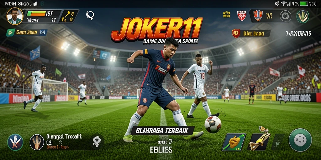 Screenshot menampilkan aksi intens dalam permainan olahraga JOKER11.