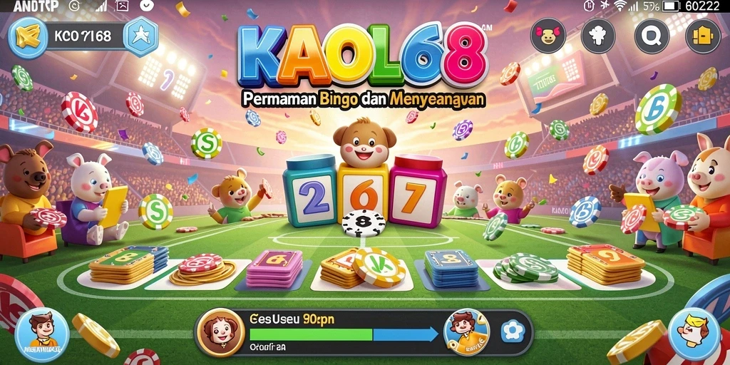 Tampilan gameplay seru KAOL68 dengan interaksi Bingo yang menarik.