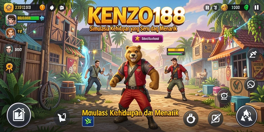 Gameplay menarik dalam KENZO188 yang menggambarkan simulasi kehidupan.