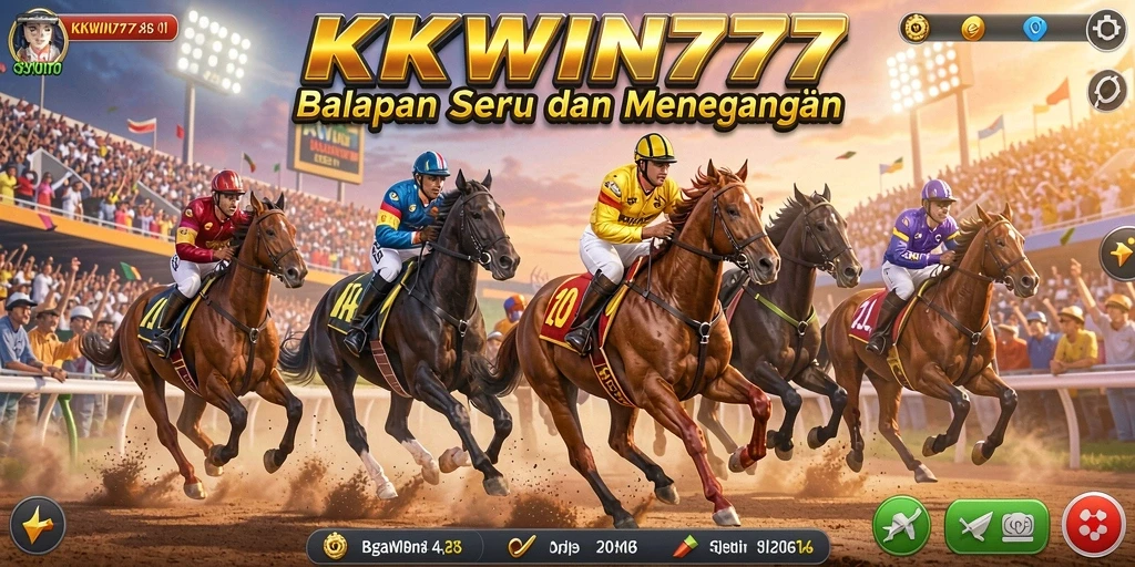 Tampilan gameplay menegangkan di balapan KKWIN777.