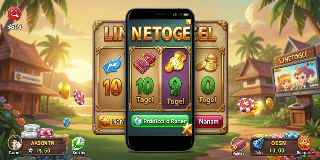 Tampilan antarmuka LINETOGEL yang intuitif dan informatif.