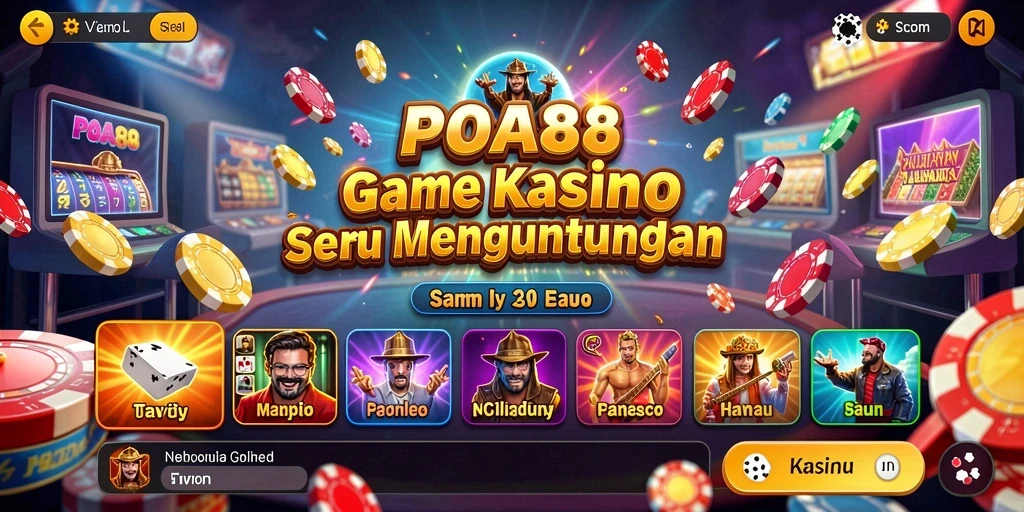 Screenshot utama POA88 menampilkan gameplay Kasino yang seru dan penuh aksi.