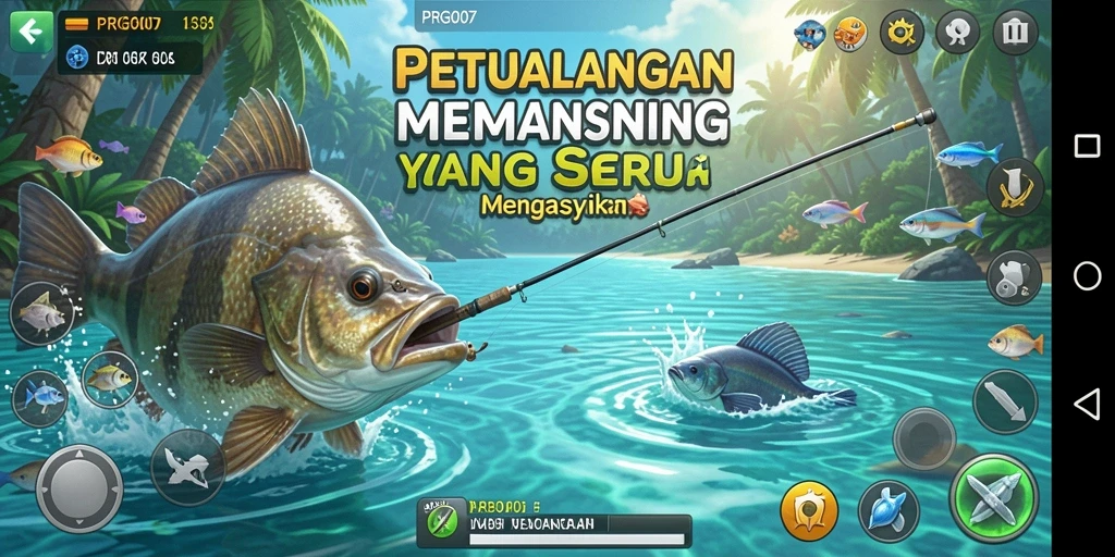 Tangkapan ikan yang menakjubkan di gameplay PRG007.