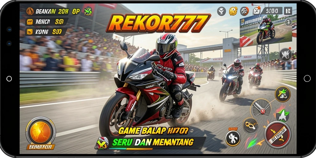 Gameplay seru balap motor di REKOR777 dengan trek menantang.