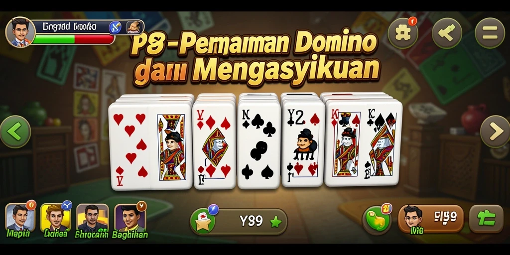 Screenshot gameplay Y89 menampilkan serunya permainan Domino.
